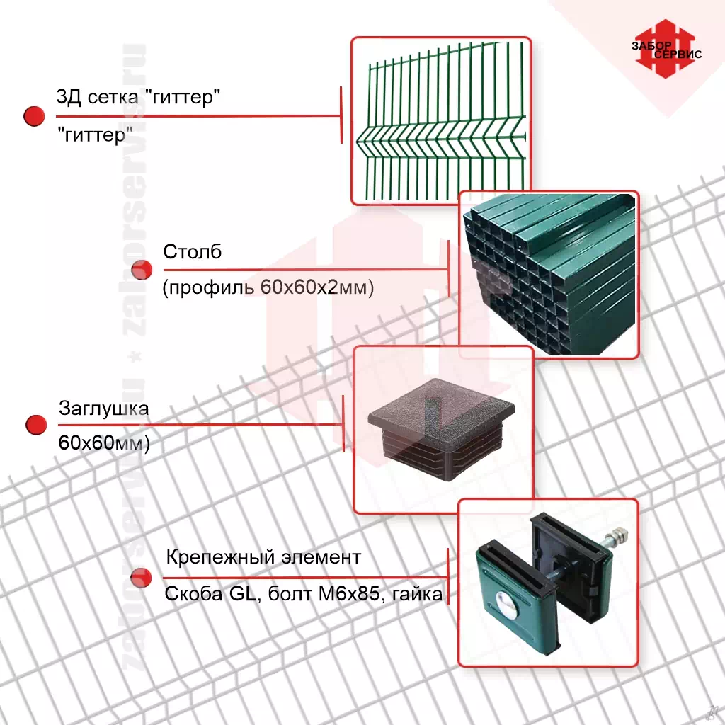 Материалы для забора из 3D панелей